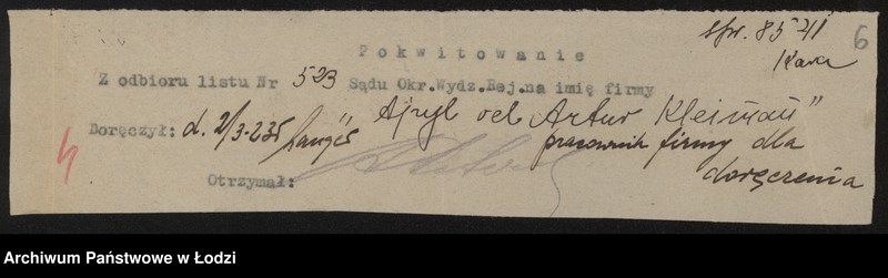 Obraz 8 z jednostki "Ajzyk Kleinman – sprzedaż węgla"