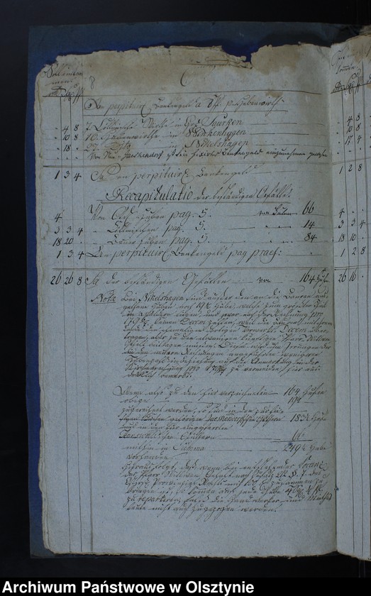 image.from.unit.number "Jahr Rechnung aller Einnahme und Ausgabe der Jäskendorffschen Kirche"