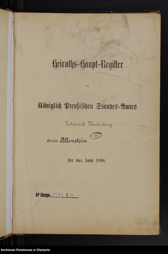 image.from.unit.number "Heiraths-Haupt-Register /wpisów nie było/"