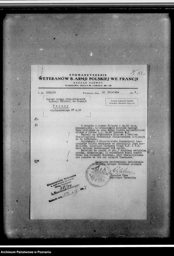 image.from.unit.number "Korespondencja z Zarządem Głównym"