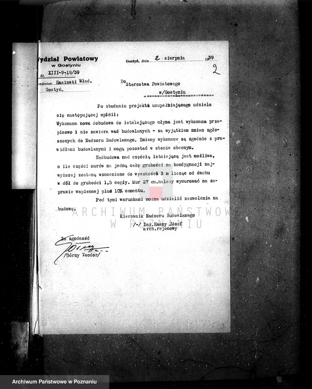 Obraz 6 z jednostki "Warsztat wulkanizacyjny J. Dabrowskiego w Gostyniu nr woj. kotła 6508"