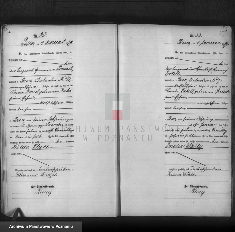 Obraz 19 z jednostki "Księga urodzeń t. I"