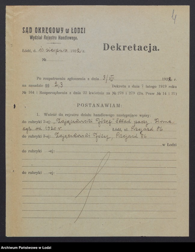 Obraz 6 z jednostki "Józef Zajączkowski – skład prasy"