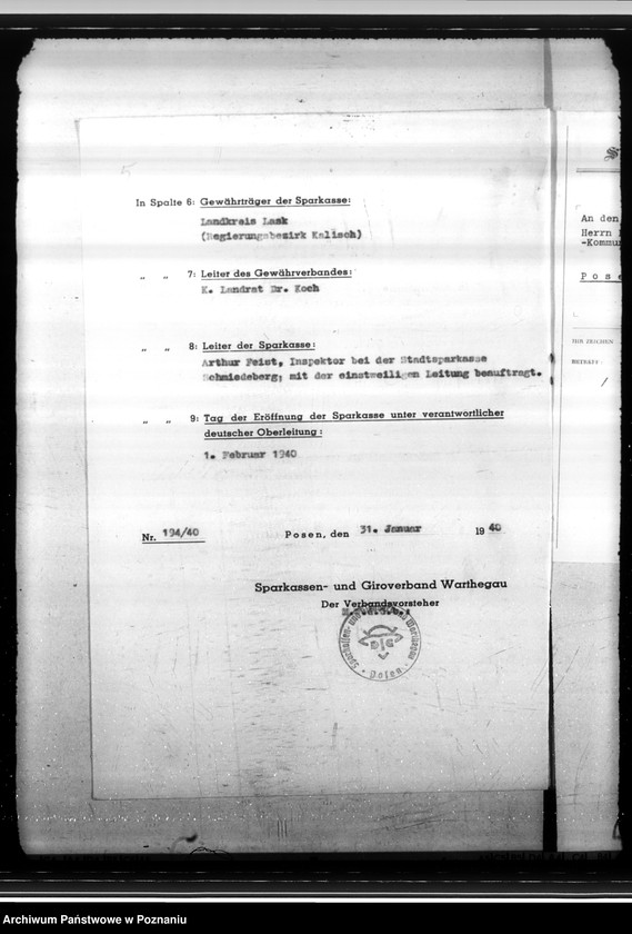 Obraz 10 z jednostki "Sparkassen und Giroverband Wartheland"