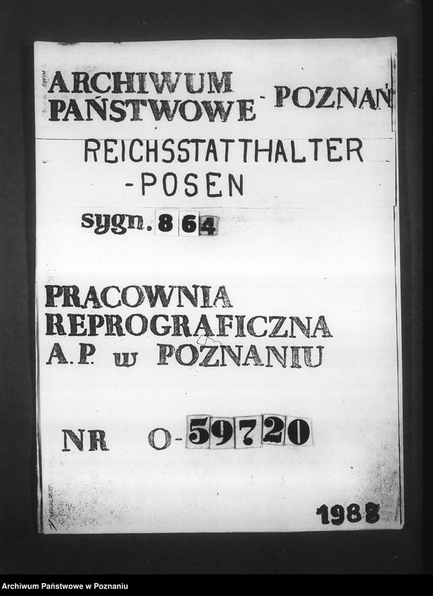 Obraz 1 z jednostki "Korespondencja i zarządzenia w sprawie tak zwanej odbudowy Kraju Warty"