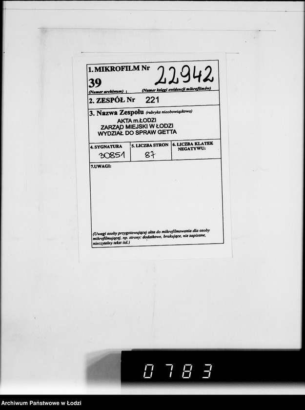 Obraz 2 z jednostki "F-ma St.Weilbach Litzmannstadt V Warenverwertung an den Juden Ältesten. Kinder-Kleider, Teppiche, Brücken"