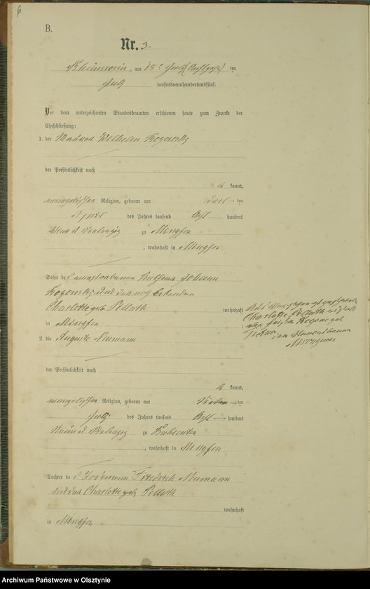 image.from.unit.number "Heiraths-Haupt-Register Nr 1 - 16"