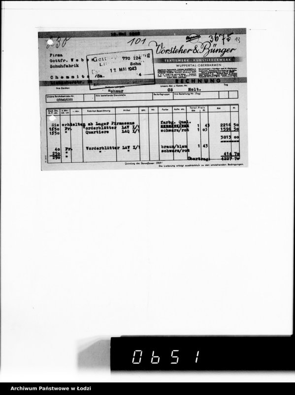 Obraz 17 z jednostki "Gottfried Weber, Chemnitz [zamówienia na sandały z drewna]"