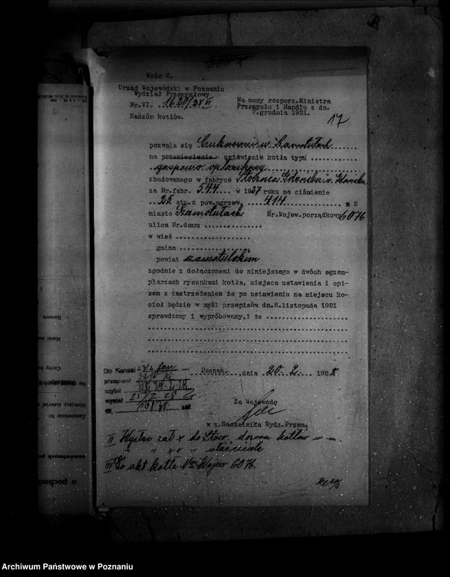 Obraz 18 z jednostki "Cukrownia w Szamotułach nr woj. kotła 6076"