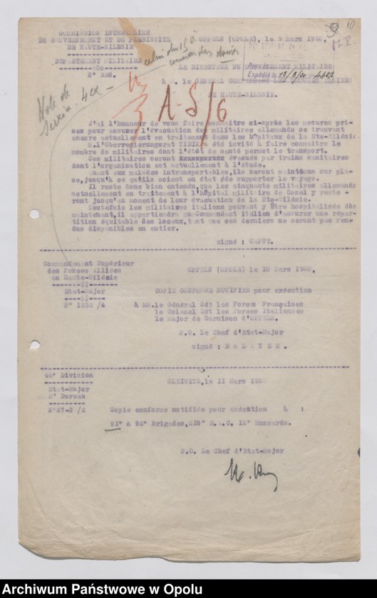 Obraz 12 z jednostki "/Korespondencja i sprawozdania, instrukcje w sprawach zapewnienia bezpieczeństwa i porządku publicznego, zakazy kolportażu prasy niemieckiej/ 4.02.1920 - 23.04.1922"