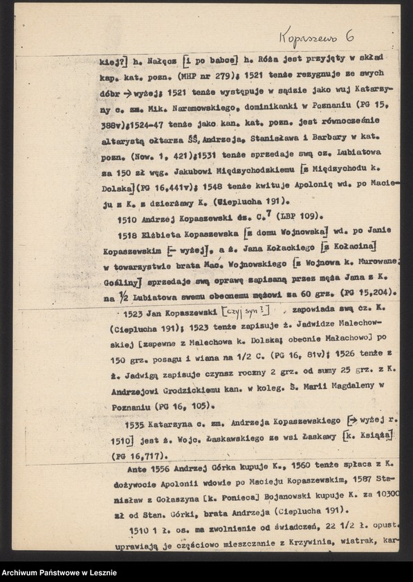 Obraz 8 z jednostki "Dzieje Kopaszewa, maszynopis"