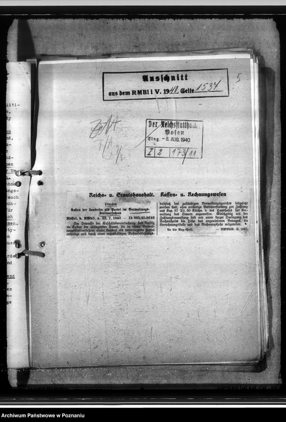 Obraz 9 z jednostki "Finanzbedarf der Gemeinden. Abbau von Rasenerzen. Finanzlage der Städte Jarotschin, Pleschen"