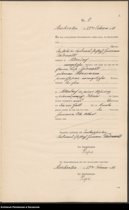 Obraz 10 z jednostki "Geburts-Register (Neben-Register)"