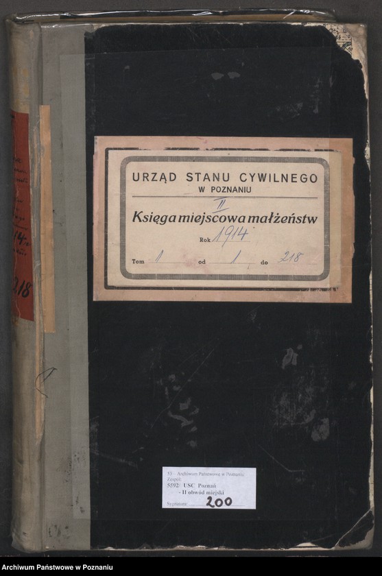 Obraz 2 z jednostki "Księga miejscowa małżeństw tom I [Rejestr główny małżeństw]"