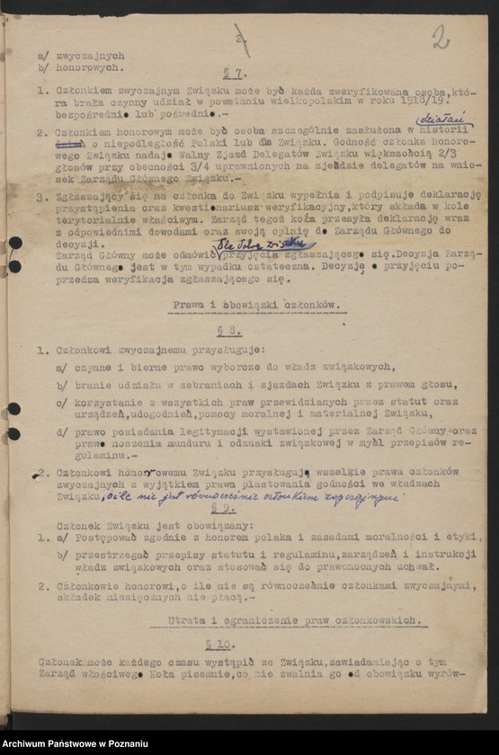 Obraz 5 z jednostki "Statut Związku i jego zmiany."