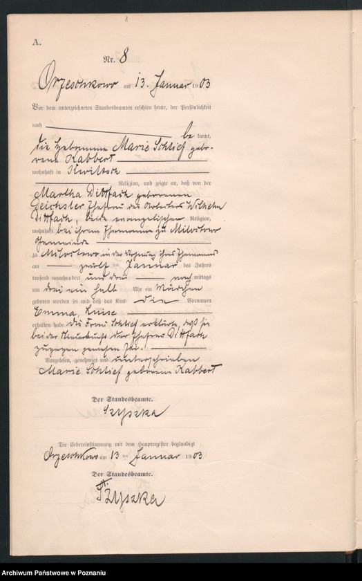 Obraz 11 z jednostki "Księga urodzeń"