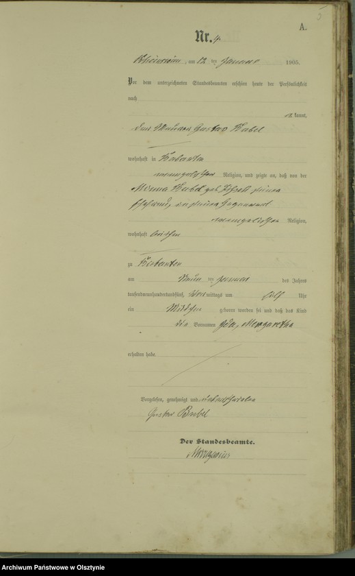 image.from.unit.number "Geburts-Haupt-Register Nr 1 - 129"