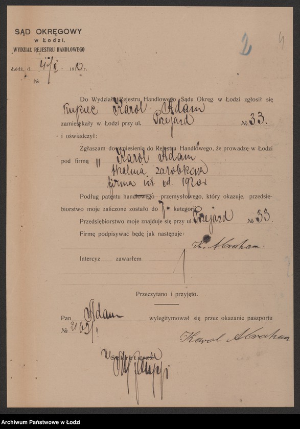 Obraz 6 z jednostki "Karol Adam- prowadzenie tkalni zarobkowej"