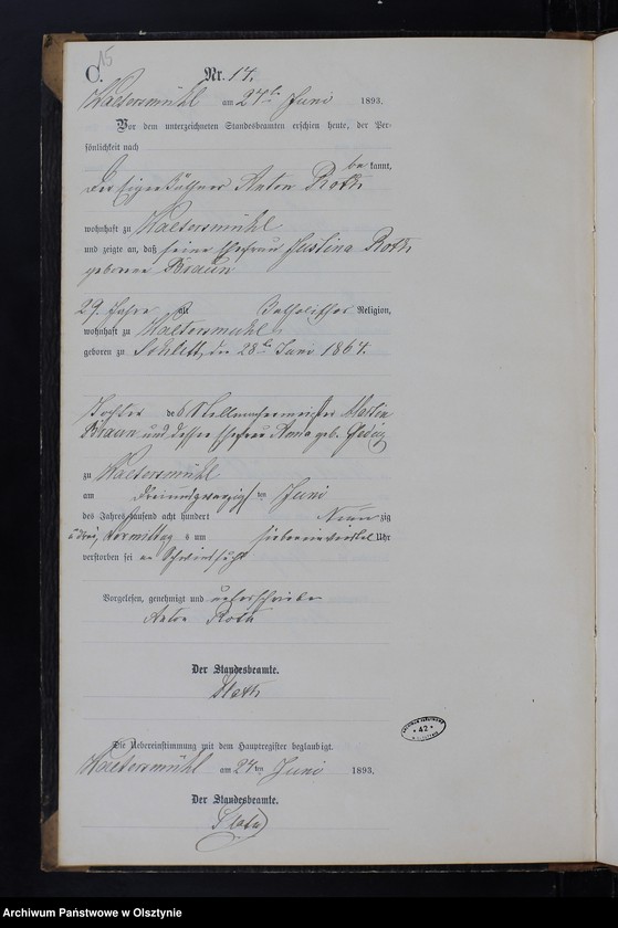 image.from.unit.number "Sterbe-Neben-Register Nr 1 - 28"