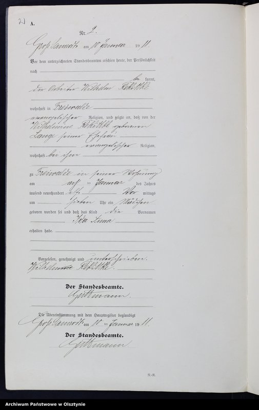 Obraz z jednostki "Geburts-Neben-Register Nr 1 - 67"