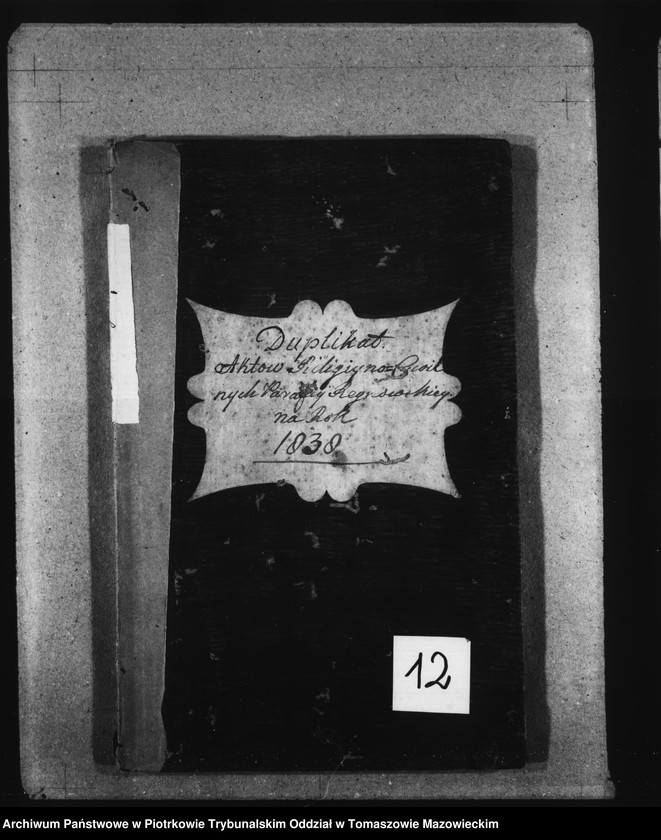 image.from.unit "Duplikat Aktów Religiyno Cywilnych Parafii Regnowskiey na Rok 1838"
