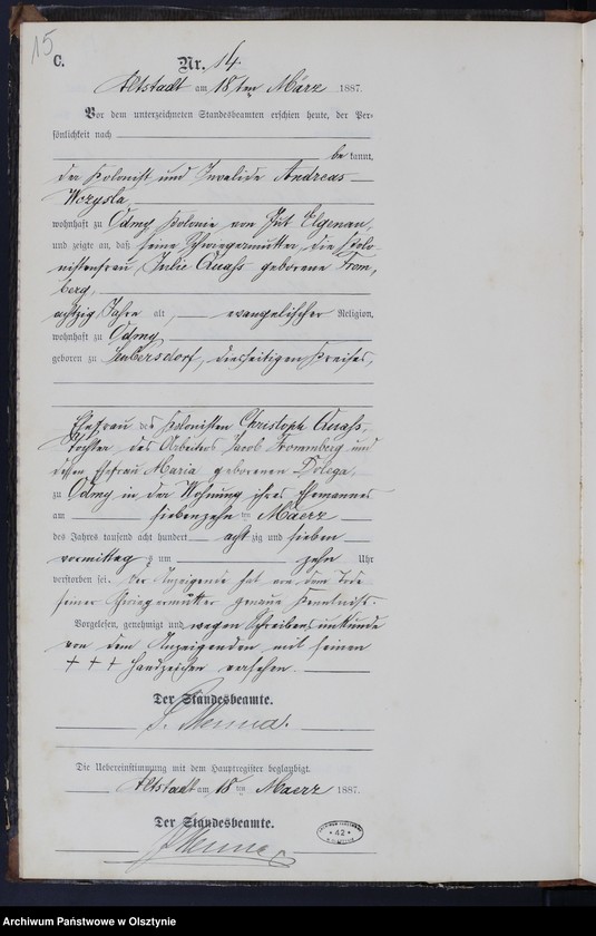 image.from.unit.number "Sterbe-Neben-Register Nr 1 - 54"