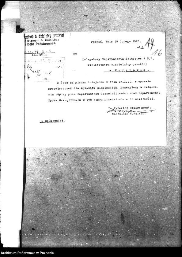 Obraz 20 z jednostki "Opcje, sprawy kolonizacyjne, przewłaszczenia, eksmisje kolonistów [organizacyjne i parcelacyjne]"