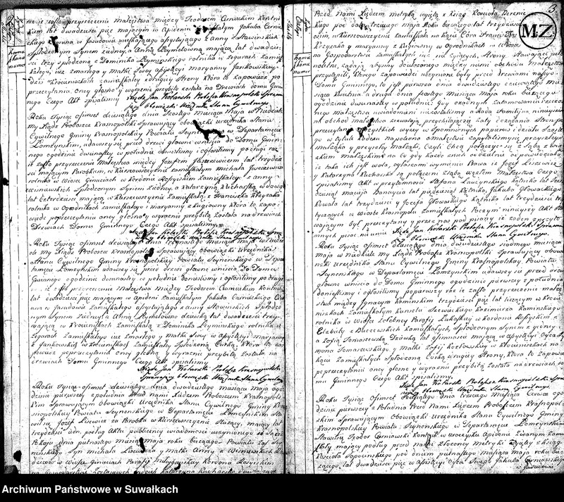 Obraz 5 z jednostki "Akta Cywilne Małżeństwa Gminy Krasnopolskiey od R.1810 1-go Maja do R. 1811 1-go Maja."