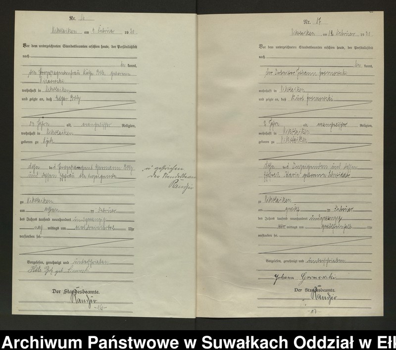 image.from.unit.number "Sterbe=Haupt=Register des Königlichen Preussischen Standes-Amtes Nikolaiken Kreis Sensburg"