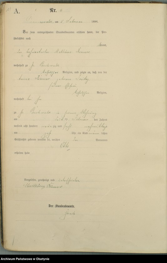 image.from.unit.number "Geburts-Haupt-Register Nr 1 - 100"