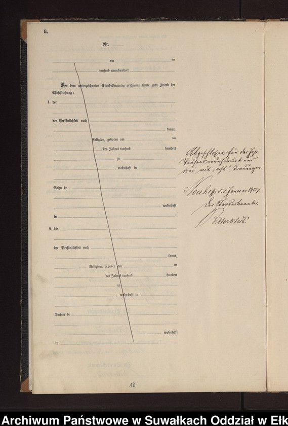image.from.unit.number "Heiraths-Neben-Register des Preussischen Standes-Amtes Neuhoff Kreis Loetzen"
