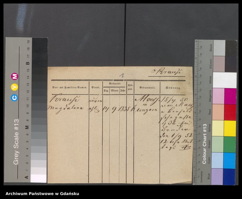 image.from.unit.number "Karty meldunkowe: Krause Magdalena - Krause Minna"