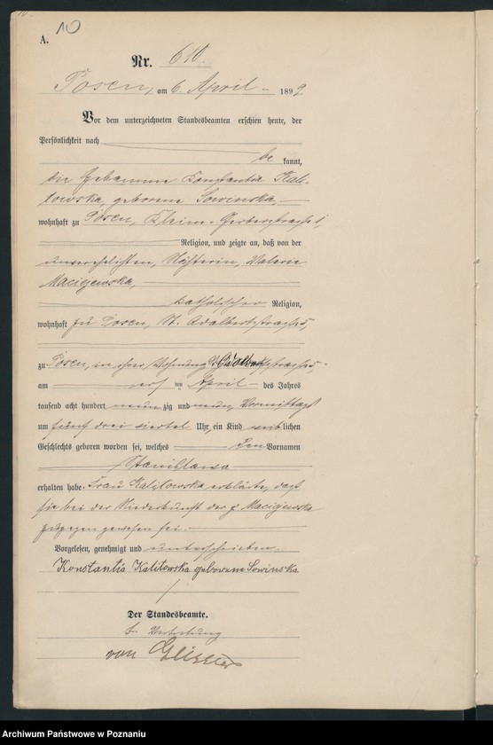 Obraz 13 z jednostki "Księga urodzeń t. II"