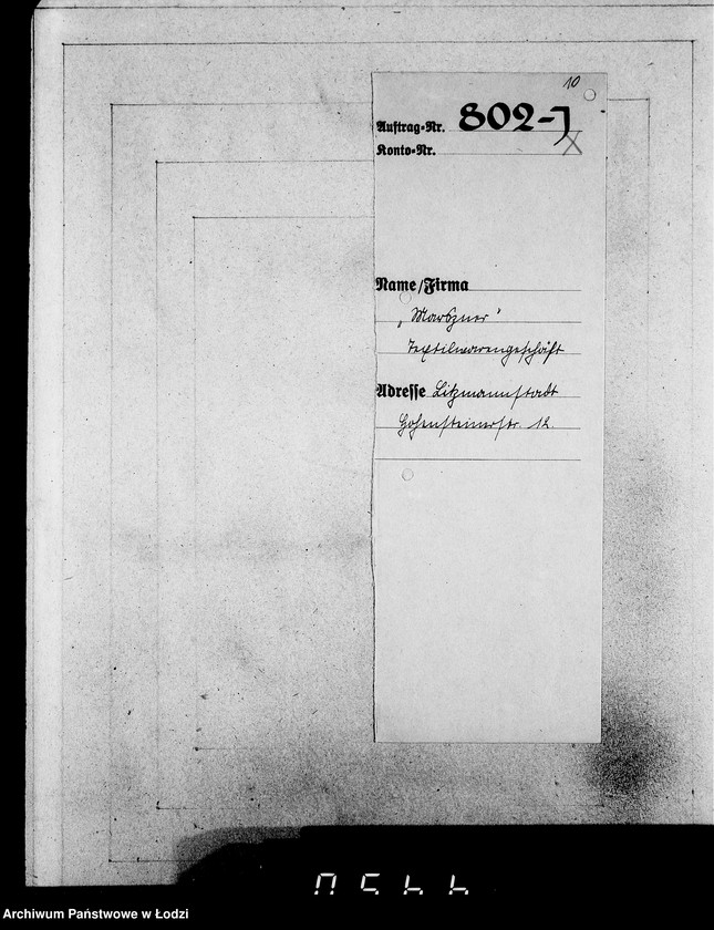 Obraz 14 z jednostki "J.801-820 [Wnioski Żydów z Getta o zwrot należności za towar wzięty na kredyt oraz za wykonaną pracę]"