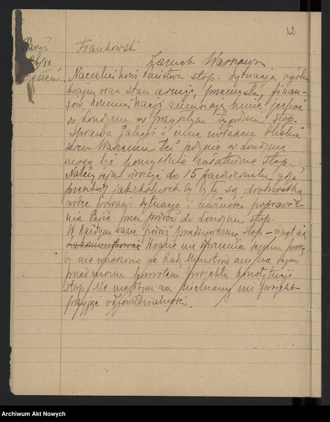 image.from.unit.number "Depesze szyfrowane dotyczące przede wszystkim sytuacji wewnętrznej w Polsce; (zeszyt)"