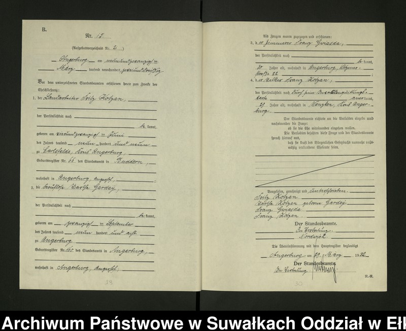 image.from.unit.number "[Heirats - Register (Neben - Register) Standesamt Angerburg einschl. der Bezirke, Gr. Strengeln, Prinowen und Kehlen Kreis Angerburg]"