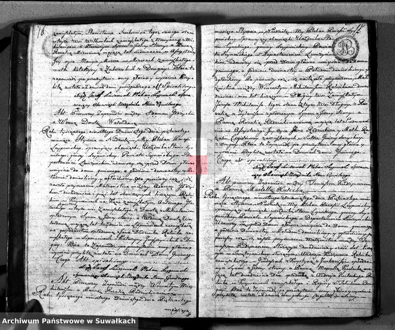 image.from.unit.number "Księga Aktów Cywilnych Małżeństwa Gminy Leypuńskiej od Dnia pierwszego Maja 1808 zaczęta y do końca Dnia 1-o Maja 1809 R-u ukończona"