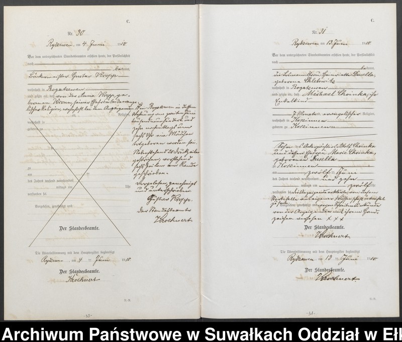 image.from.unit.number "C 2. Sterbe=Register (Neben=Register) Standesamt Rydzewen"