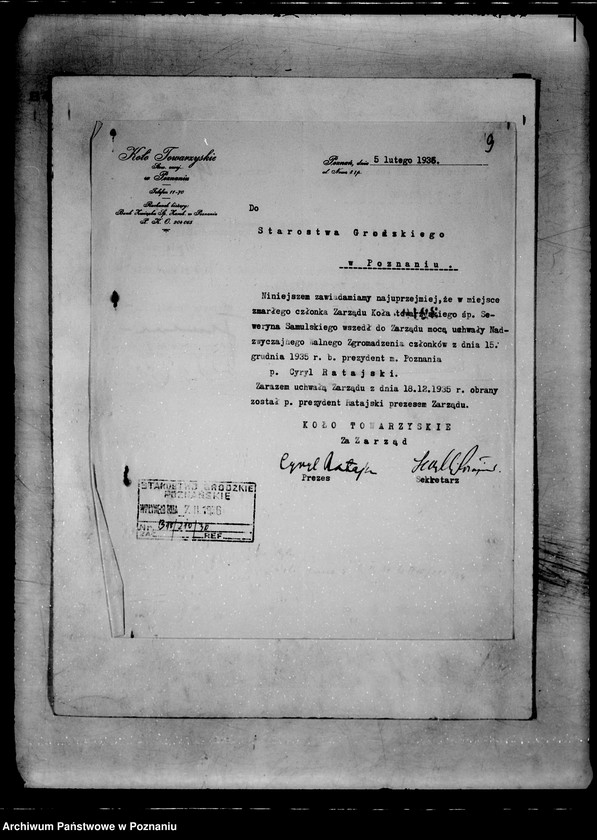 Obraz 12 z jednostki "/Koło Towarzyskie w Poznaniu/"