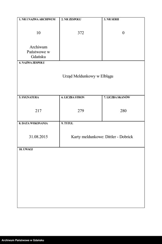 image.from.unit.number "Karty meldunkowe: Dittler - Dobrick"