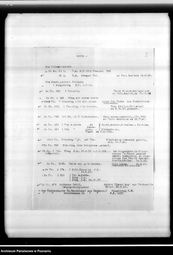 Obraz 6 z jednostki "Spisy rzeczy znalezionych przy ekshumowanych"