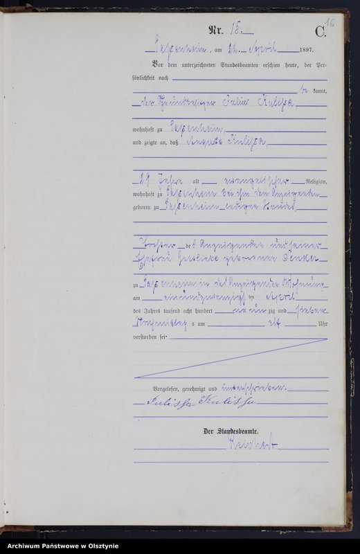 image.from.unit.number "Sterbe-Haupt-Register Nr 1 - 45"