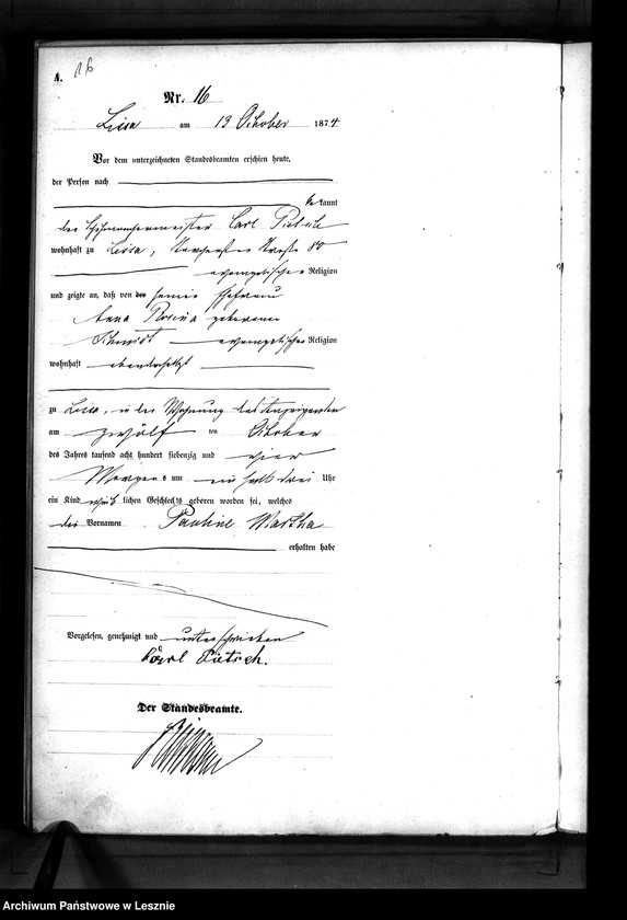 Obraz 18 z jednostki "[Księga urodzeń - miasto]"