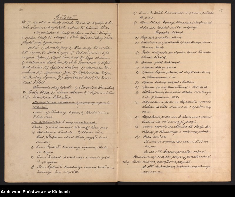 Obraz 17 z jednostki "Protokoły z posiedzeń Rady Miejskiej miasta Końskie 20 stycznia 1922- 12 maja 1923 roku"