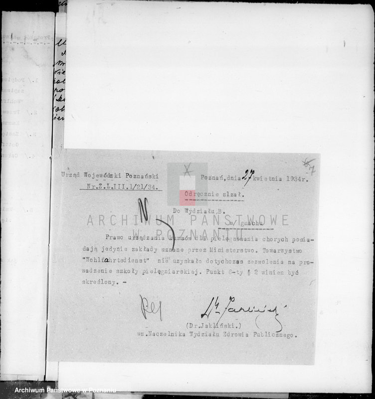 Obraz 11 z jednostki "/Stowarzyszenie Wohlfahrtsdienst w Poznaniu/"