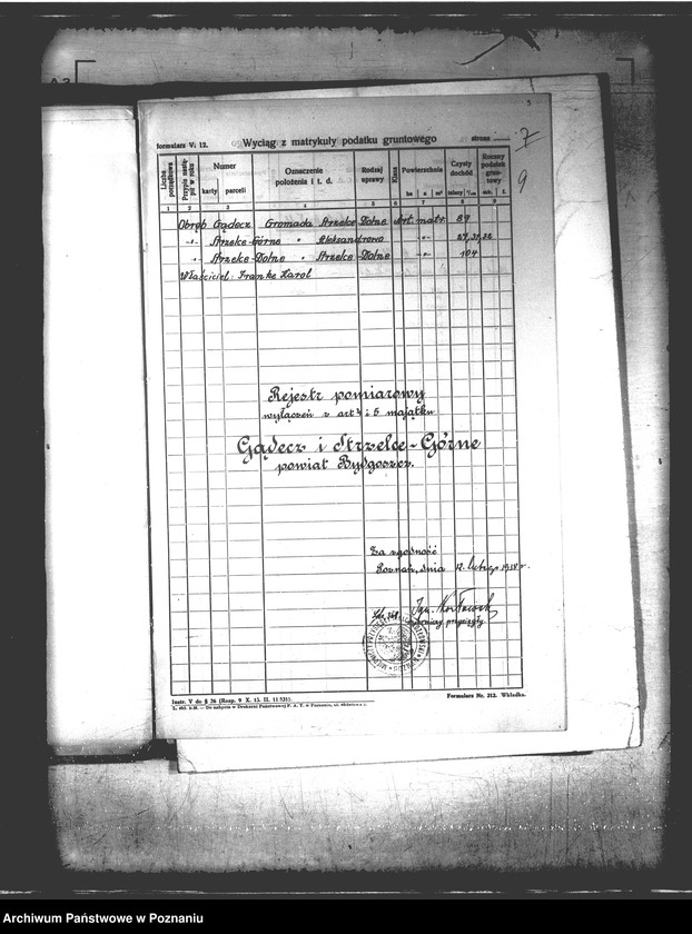 image.from.unit.number "Rejestr wyłączeń z art. 4 i 5 ustawy o wykonaniu reformy rolnej majątku Gędecz i Strzelce Górne powiatu bydgoskiego"