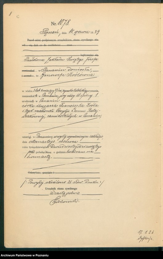 Obraz 10 z jednostki "Księga miejscowa zgonów tom III [Rejestr główny zgonów]"