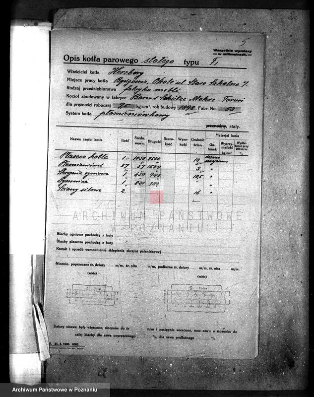 Obraz 9 z jednostki "Fabryka mebli własność Herzberg - Bydgoszcz - Okole nr woj. kotła 126"