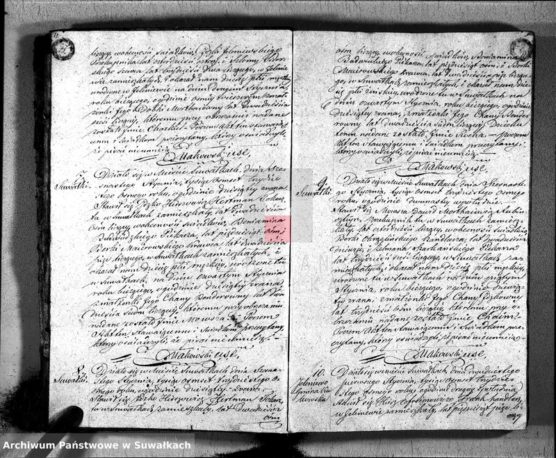 image.from.unit.number "Duplikat Akta Urzędnika Stanu Cwilnego Wyznania Moyżeszowego Okręgu Suwalskiego i Jeleniewskiego Urodzonych, Zaślubionych i Zmarłych z roku 1838"