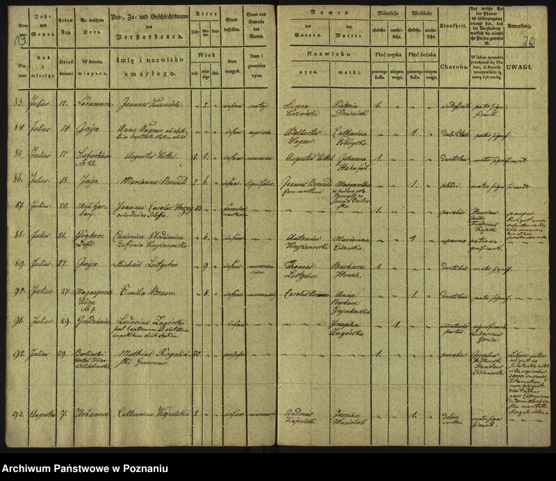 Obraz 13 z jednostki "Księga zgonów"